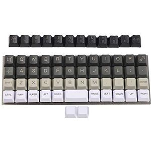 YMDK Planck Niu40 Preonic Keyset Wit Grijs Zwart Gradiënt Laser-Geëtst OEM Keycap 1.5mm Dikte PBT (Top Print)