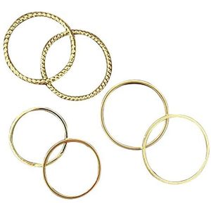 OLACD Dunne Stapelbare Midi Vinger Ring Plain Fashion Set, Niet-edelmetaal