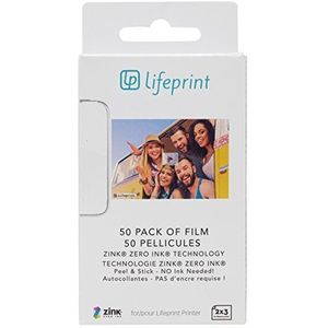 Lifeprint 50 pak film voor Lifeprint Augmented Reality Foto EN Video Printer. 2x3 Zero Ink sticky backed film