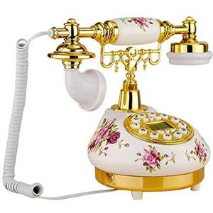 Telefoon retro telefoons, antieke telefoons met snoer, Europese telefoons met drukknop voor thuis, vaste telefoons met snoer in de woonkamer (decoratiemodellen)