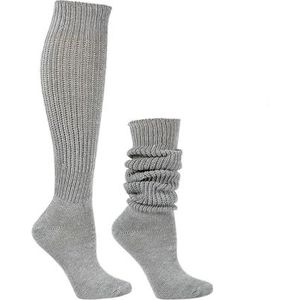 YIJIANUO Slouch Sokken Dikke Thermische Knie Hoge Sokken Vrouwen Knit Stijl Effen Kleur Kalf Sokken Leuke Lange Losse Slouch Sokken Winter Warm, F, Eén maat