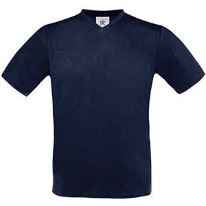 B&C Collection Heren T-Shirt Exact V-hals Korte mouw Dubbele Topstitched Hems buisvormige constructie