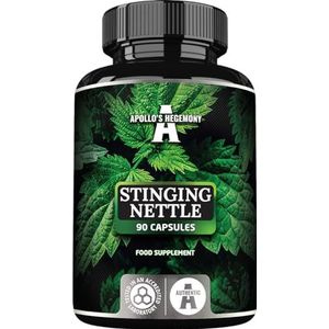 Brandnetel 500g - Hoog Sterkte Extract DER 4:1, 90 Vegan Capsules, 3 Maanden Bevoorrading, Kruidensupplement Ondersteunt Cardiovasculaire Gezondheid - door Apollo's Hegemony
