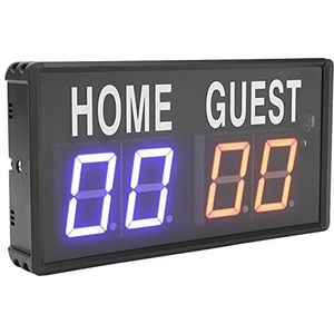 Akozon Elektronisch scorebord van aluminium, 100-240 V, volleybal-basketballegering, digitaal scorebord met afstandsbediening (EU-stekker)