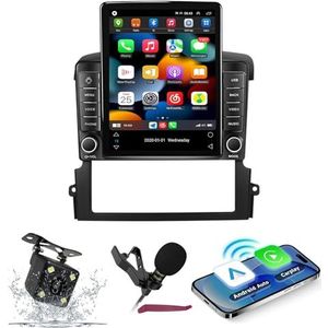 Android 14 Autoradio Navi voor K-IA Sorento (2002-2011) 9.7 ""Verticale schermradio met draadloze carplay Android Car GPS met Bluetooth 5.0 HIFI FM 5G-WiFi SWC MIC-camera,M400s