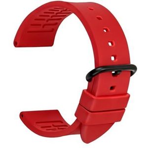 Nieuwe Hoge Kwaliteit Fluororubber Horlogebanden 20mm 22mm 24mm Fashion Sport Rubber Strap Watch Band Horloge Bracelet Belt (Color : Rose red B, Size : 20mm)