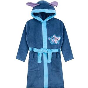 Disney Lilo En Stitch Badjas | Badjas Met Capuchon | Fleece Badjas Met 3D-Oren | Blauw 122