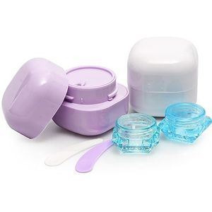 Reisflessen Pot 4 STKS Crème Potten met Deksel Mini Travel Pot Plastic Cosmetische Pot Kleine Lekbestendige Container voor Make-up Schoonheidsproducten Gezicht
