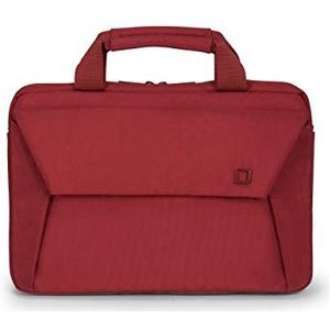 DICOTA Slim Case EDGE, 10-11,6 inch smalle laptop-, computer- en tabletdraagtas, lichtgewicht hoes, laptoptas met handgrepen, rood