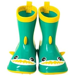 Regenschoenen for jongens en meisjes, regenlaarzen, waterdichte schoenen, antislip regenlaarzen(Color:Green,Size:16/16CM)