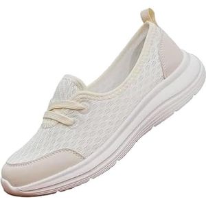 Dames zachte zool mesh comfort orthopedische schoenen, comfortabele wandelschoenen vrouwen boog ondersteuning, brede orthopedische schoenen voor vrouwen, lichtgewicht ademende antislip lage top casual