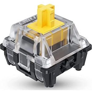 Gateron ks-15 Optische Toetsschakelaars voor Mechanische RGB-gamingtoetsenborden | Plaat Gemonteerd (Gateron Optical Yellow, 65 Stuks)