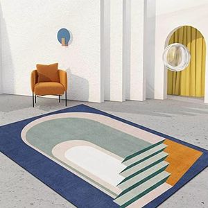 Agriism Mode Scandinavisch tapijt geometrisch blauw groen woonkamer slaapkamer gebied tapijt kantoor salontafel mat kamer decoratieve pad 76 x 45 cm