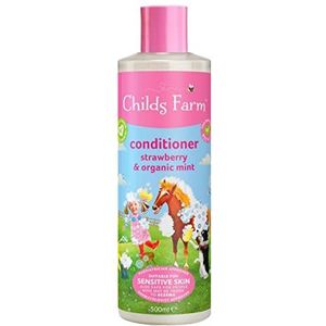 Childs Farm | Kids Conditioner 500ml | Aardbei & Biologische Munt | Alle haartypes | Condities & Voedt | Geschikt voor droge, gevoelige en eczeemgevoelige huid en hoofdhuid
