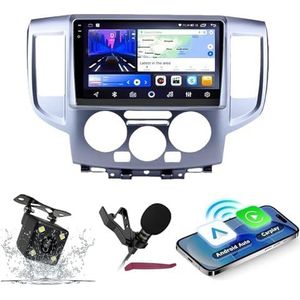 Android 14 Autoradio Navi voor N-issan NV200 (2011-2018) 9-inch QLED-scherm autoradio met draadloze Carplay Android Auto GPS-navigatie met BT5.0 HIFI FM 5G-WiFi SWC RDS MIC,M100s