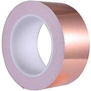 Koperband tegen slakken, koperen tape koperfolie tape zelfklevende tape slakkenbescherming verhoogde bloembed EMI afschermband koperen tape (30 mm x 50 m)