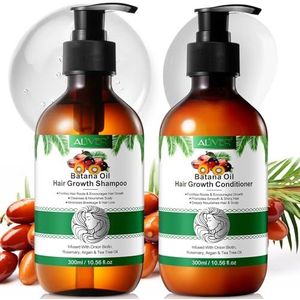 Batana Haargroei Shampoo en Conditioner Set - Kruiden Shampoo en Conditioner voor Dunner wordend Haar voor Vrouwen & Mannen Haaruitval, Haarverdikkingsproduct voor Haarverzorging