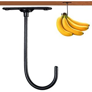 Bananenhouder Onderkast | Opvouwbare metalen bananenhanger,Banana Hanger Hook, Banana Bungee Met Zelfklevende En Voorgeboorde Schroefgaten Houden Bananen Langer Lvtfco