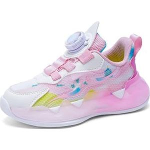 Xinghuanhua Hoogwaardige basketbalschoenen, kinderbasketbalschoenen, meisjes sportschoenen mode kinderen basketbalschoenen, 408 roze, 29 EU