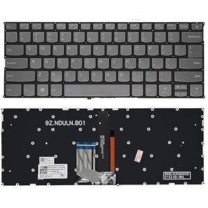 Amerikaans/Russisch laptoptoetsenbord voor Lenovo voor Yoga 720-12 720-13 720-13ISK 720-13IKB 720-13KBR met achtergrondverlichting(US Grey Light Power)