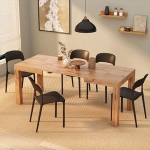 Mobili Fiver, Uitschuifbare tafel, First, 120(200) x80 cm, Rustiek Eiken, Made In Italy