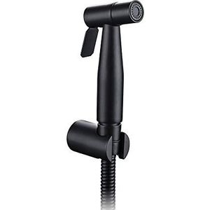Bidetsproeier van messing, met slang van 47 inch en houder van ABS, verchroomde wand (Noir)