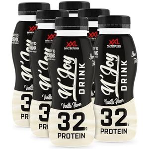 XXL Nutrition - N'Joy Protein Drink 6-Pack - Vanille (Vegan) - Kant en Klare Eiwitshake, Proteïne Supplement - 80% Caseïne & 20% Whey