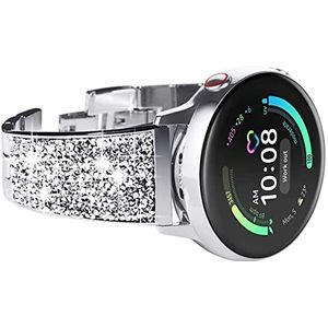 ENICEN 20 2 2 mm Diamond roestvrijstalen riem passen for Samsung Galaxy Active 2 40 44mm band 42 46 mm Compatible With Samsung Gear S3 Classic/Frontier Belt (Color : Silver, Size : 20mm)