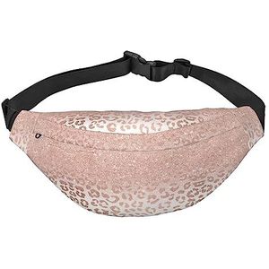 Blauw Polka Dot Patroon Reizen Running Grote Crossbody Tas Mannen En Vrouwen Sport Taille Tas Crossbody Tas, Rose Glitter, One Size