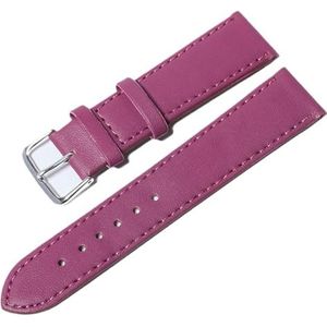 LUGEMA 10 Kleuren Band Horloge Lederen Horloges Band 12 Mm 14 Mm 16 Mm 18 Mm 20 ​​Mm 22 Mm 24 Mm Compatibel Met Vrouwen Mannen Horlogebanden Effen Kleur Horloge Riemen (Color : Purple, Size : 10mm)