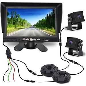 GPS-autonavigatiesysteem, Vrachtwagen back-upcamera for Ahd Heavy Duty Night Vision Waterdichte Voertuig Achteraanzicht Display for Truck/Trailer/Pickups/RV Voor auto, vrachtwagen, camper(7)