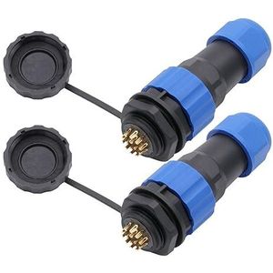 10 Sets SP20 Luchtvaartstekkers 2/3/4/5/6/7/8/9/12 Pins 20 mm Ronde Stroomkabel Mannelijke Jack Socket (Kleur: SD20-5P, Maat: BACKNUT)