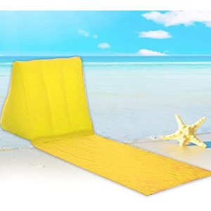 MOVKZACV Strandmat met wigvorm Opblaasbaar rugkussen, inklapbaar, waterdicht, ligbed, luchtbed kussen voor strand