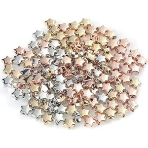 100/200/300pcs 4/5/6mm Ster Ronde CCB Kralen Goud Zilver Kleur Losse Spacer kralen Voor Sieraden Maken Bevindingen DIY Accessoires-4-200pcs