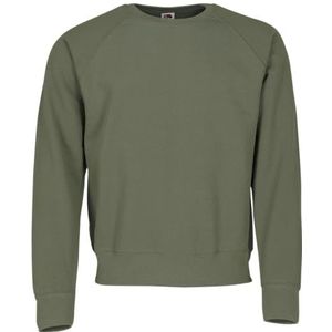 Fruit of the Loom Klassieke trui met raglan voor heren, Groen (Classic Olive), S