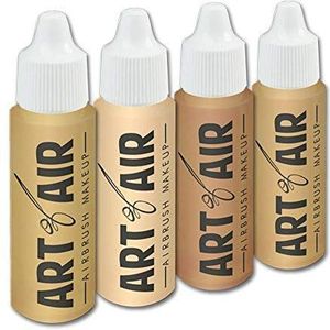Art of Air 4pc EERLIJKE teint Professionele Airbrush Cosmetische Make-up Set 1/2 oz flessen door Art of Air