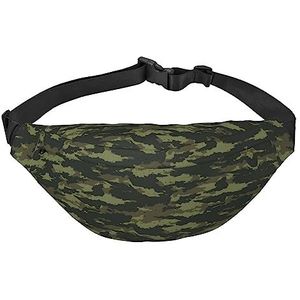 Plaid Rood En Zwart Reizen Running Grote Crossbody Tas Mannen En Vrouwen Sport Taille Tas Crossbody Tas, Camouflage, One Size