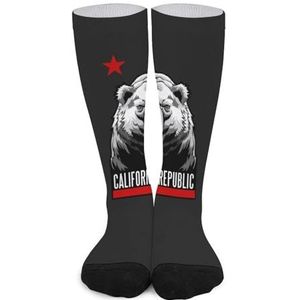 California Republic State Bear Sport Sokken Winter Warm Dikke Atletische Kousen Voor Mannen Vrouwen
