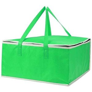 Voedselbezorgtas 16"" geïsoleerde tas Koeltas Isolatie Opvouwbare picknick Draagbaar ijspak Voedsel thermische zak Voedselbezorgtas Pizzazak (Kleur: Rood) (Color : Green)