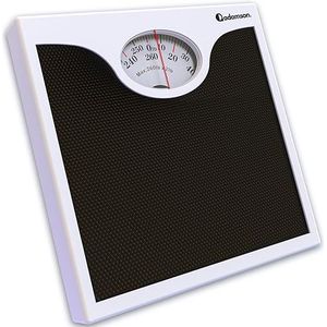 Adamson A22 Bathroom Scale for Body Weight - Up to 260 LB - Anti-Skid Rubber Surface - Analog Bathroom Weight Scales