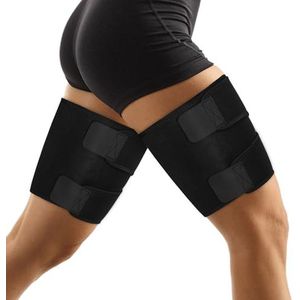 supregear Dijbandages Ondersteuning, 2-Pack Antislip Compressiedij Mouw Hamstring Quad Wrap Verstelbare Neopreen Bovenbeenbrace Dijvermageraar voor Vrouwen Mannen Gescheurde Lies Spier, Quadriceps