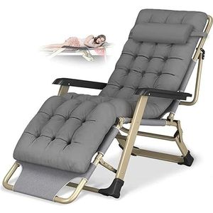 GODARM Zero-Gravity opvouwbare fauteuil met een draagvermogen tot 300 kg, buitentuin, terras en balkonbank met katoenen kussens, comfortabel ligbed en bank.