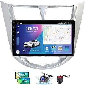 Android 13 QLED Autoradio voor Hyundai Solaris 1 2010-2016 - Ingebouwde DSP/Carplay/Android Auto - Camera + DVR - 9 inch 2 Din - Stuurbediening - FM AM RDS DAB Radio - BT 5.0(B,NF-5)