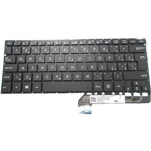 Laptoptoetsenbord voor ASUS Q324U Q324UA Q324UAK Japans JP goud met achtergrondverlichtingCanada CA, Tsjechisch CZ zwart zonder frame(Czech CZ)
