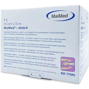 MaiMed - Stretch - Hypoallergene Fixeerpleisterrol - 15 cm x 10 m - Elastische Tape voor Verbanden