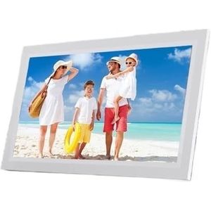 15,6 Inch Ingebouwde 32GB WiFi Groot Touchscreen Ips-scherm Digitale Fotolijst 1920 * 1080 Digitale Fotolijst APP Bewegingssensor Eenvoudig delen(15.6inch-White)