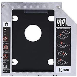 Bewinner 9,5 mm aluminium SATA HDD SSD-behuizing harde schijf bay Caddy Optische dvd-adapter voor laptop 2,5 inch SATA harde schijf, CD-ROM universele 9,5 mm harde schijf Optical Bay Caddy