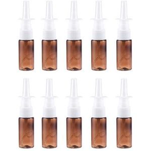 10 stuks lege neusspray navulbare spuitfles kunststof voor make-up water parfum etherische oliën 15 ml