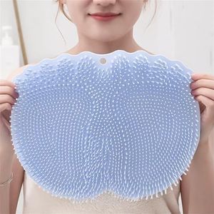Siliconen voetenscrubber voor onder de douche, Siliconen voetscrubber en massagemat met zuignappen for douche en bad, veelkleurig(Blue)