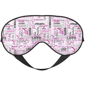 Gymnastiek Roze Print Comfortabel Oogmasker Ademend Verstelbare Mannen Vrouwen Lichtgewicht Reizen Yoga Werk